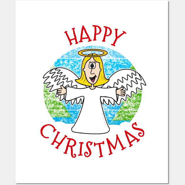 Christmas Angel Nativity Church Xmas 2022 Wall Art by doodlerob